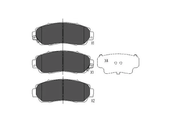 Piduriklotsi komplekt, ketaspidur KAVO PARTS KBP-2046