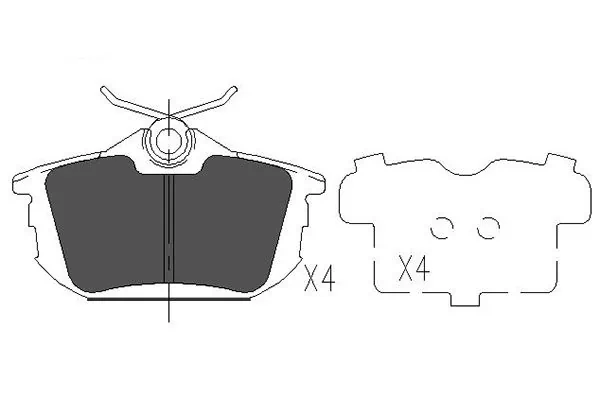 Piduriklotsi komplekt, ketaspidur KAVO PARTS KBP-5513