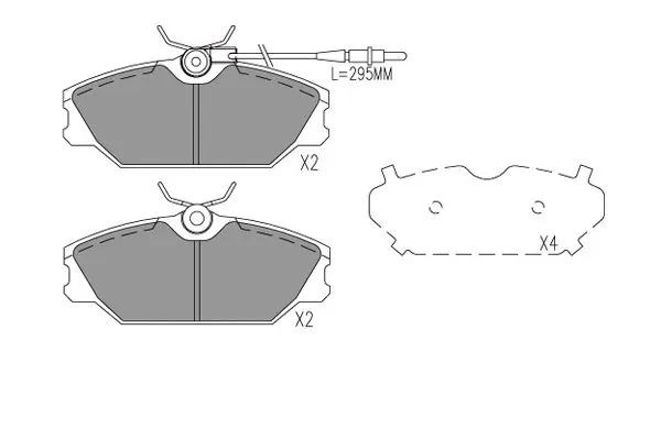 Piduriklotsi komplekt, ketaspidur KAVO PARTS KBP-1022