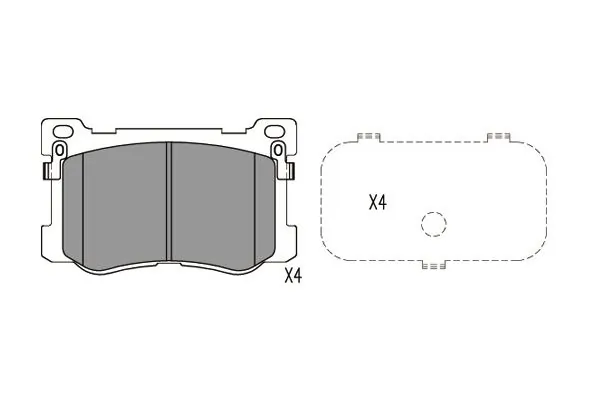 Piduriklotsi komplekt, ketaspidur KAVO PARTS KBP-3048