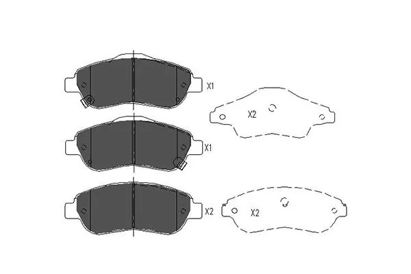 Piduriklotsi komplekt, ketaspidur KAVO PARTS KBP-2041