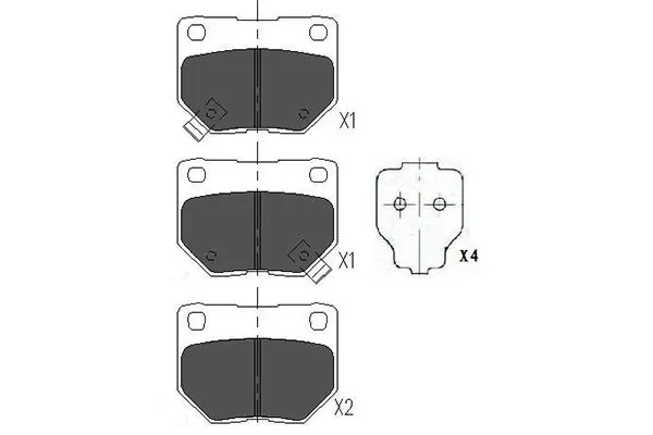 Piduriklotsi komplekt, ketaspidur KAVO PARTS KBP-6545