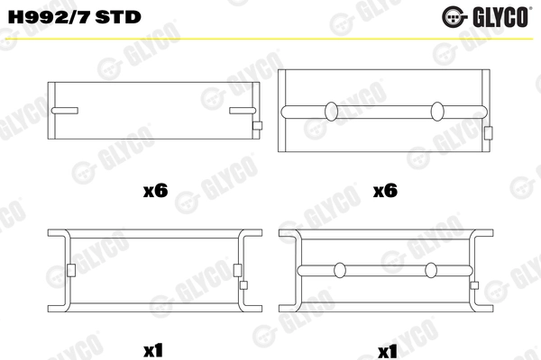 Väntvõlli laager GLYCO H992/7 STD