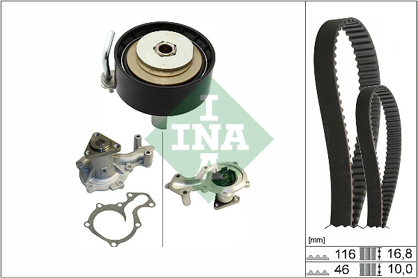 Veepump + hammasrihmakomplekt Schaeffler INA 530 0841 30