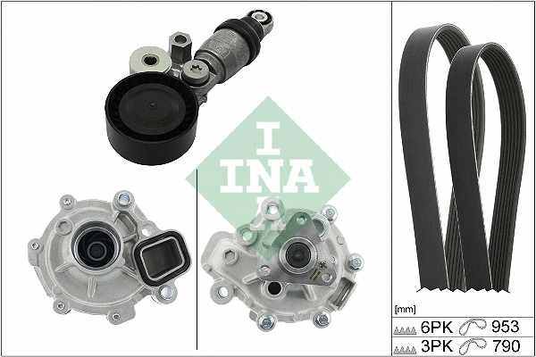 Veepump+ soonrihmakomplekt Schaeffler INA 529 0371 30