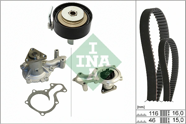Veepump + hammasrihmakomplekt Schaeffler INA 530 0745 30