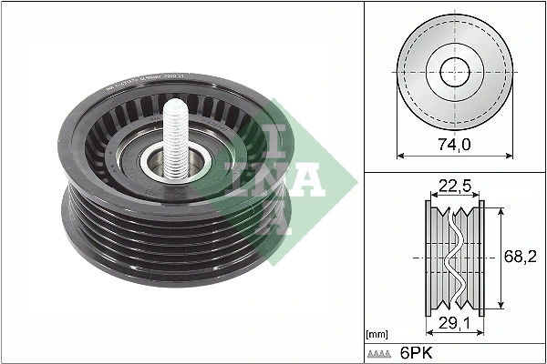 Seade-/juhtrull, soonrihm Schaeffler INA 532 0784 10