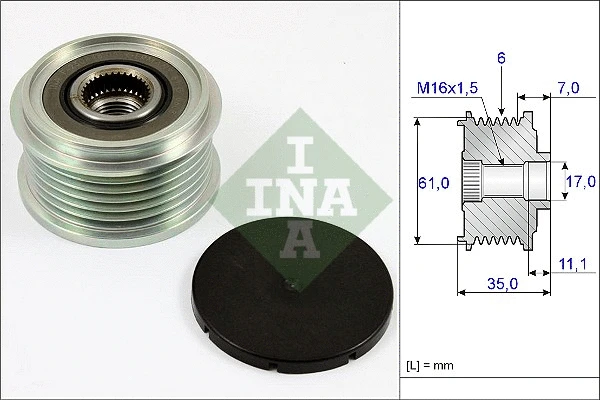 Generaatori vabakäik Schaeffler INA 535 0022 10