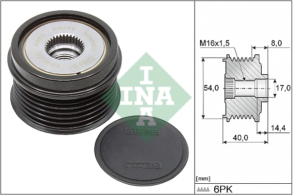 Generaatori vabakäik Schaeffler INA 535 0334 10