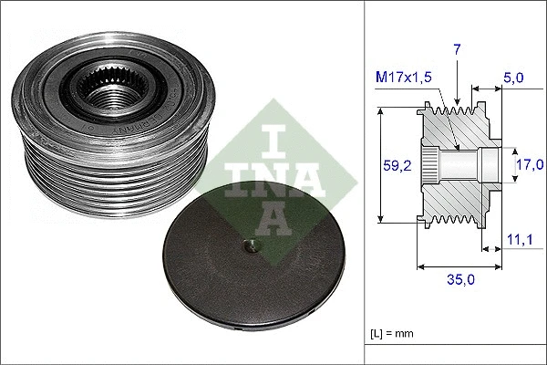 Generaatori vabakäik Schaeffler INA 535 0087 10