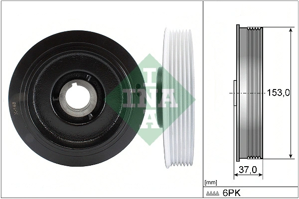 Rihmaratas, väntvõll Schaeffler INA 544 0058 10