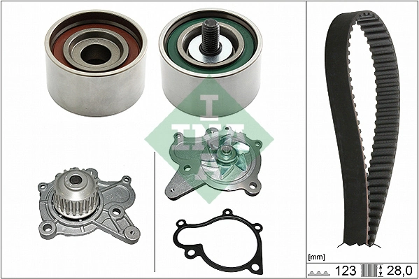 Veepump + hammasrihmakomplekt Schaeffler INA 530 0502 31
