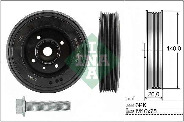 rihmratta komplekt, väntvõll Schaeffler INA 544 0158 20