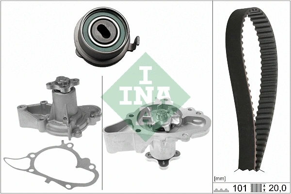 Veepump + hammasrihmakomplekt Schaeffler INA 530 0355 31