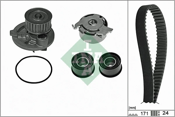 Veepump + hammasrihmakomplekt Schaeffler INA 530 0358 31