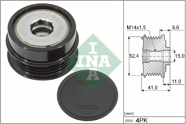 Generaatori vabakäik Schaeffler INA 535 0339 10