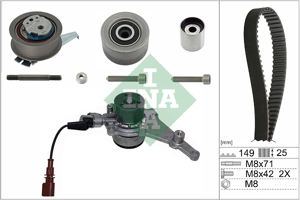 Veepump + hammasrihmakomplekt Schaeffler INA 530 0835 30