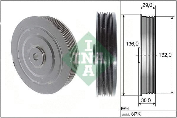 Rihmaratas, väntvõll Schaeffler INA 544 0009 10