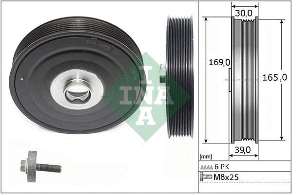 rihmratta komplekt, väntvõll Schaeffler INA 544 0088 20