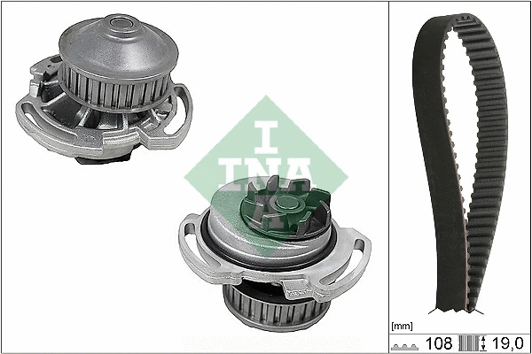 Veepump + hammasrihmakomplekt Schaeffler INA 530 0717 30