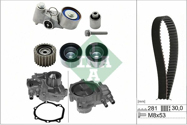 Veepump + hammasrihmakomplekt Schaeffler INA 530 0563 30