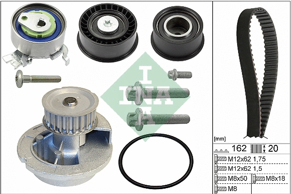 Veepump + hammasrihmakomplekt Schaeffler INA 530 0443 31