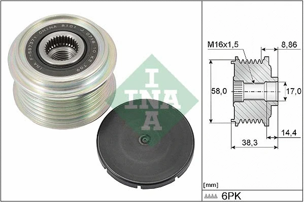 Generaatori vabakäik Schaeffler INA 535 0296 10