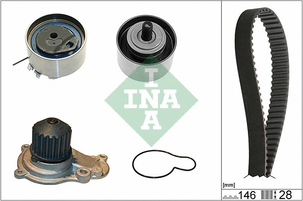 Veepump + hammasrihmakomplekt Schaeffler INA 530 0641 30