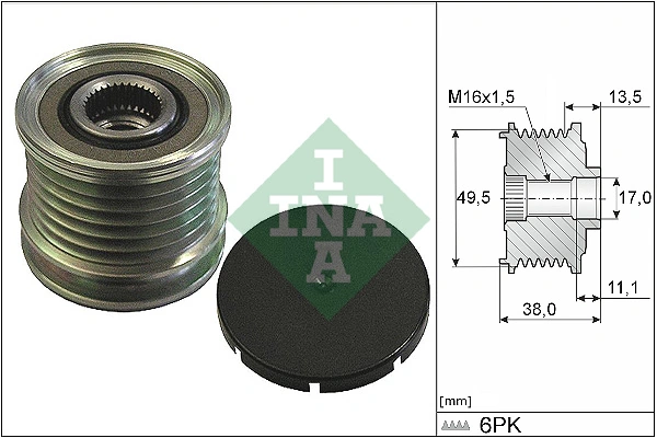 Generaatori vabakäik Schaeffler INA 535 0166 10