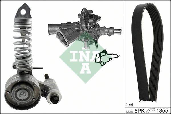 Veepump+ soonrihmakomplekt Schaeffler INA 529 0297 31