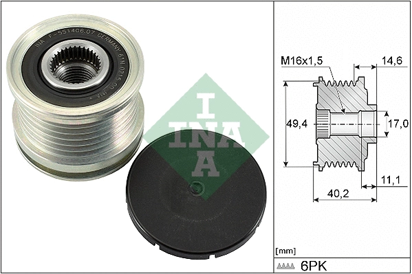 Generaatori vabakäik Schaeffler INA 535 0124 10