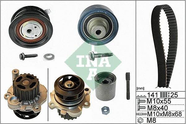Veepump + hammasrihmakomplekt Schaeffler INA 530 0361 31