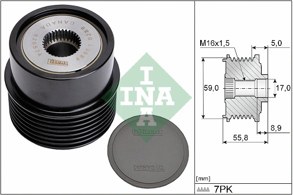 Generaatori vabakäik Schaeffler INA 535 0354 10