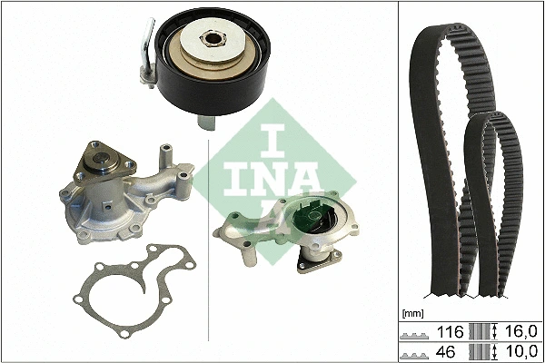 Veepump + hammasrihmakomplekt Schaeffler INA 530 0700 30