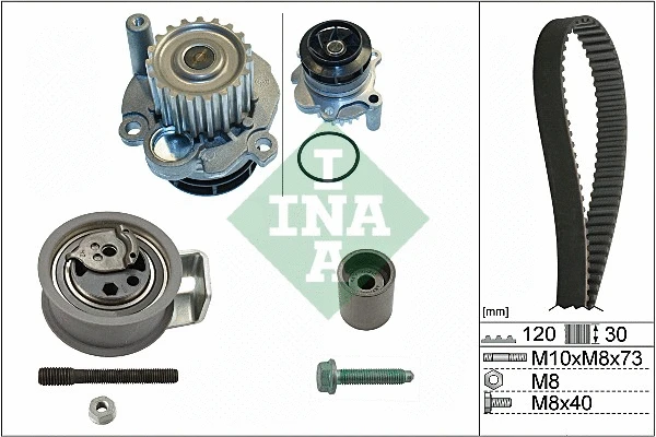 Veepump + hammasrihmakomplekt Schaeffler INA 530 0091 31