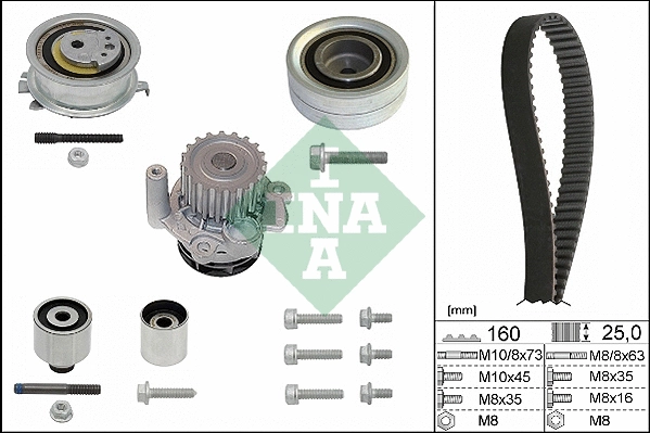 Veepump + hammasrihmakomplekt Schaeffler INA 530 0550 32