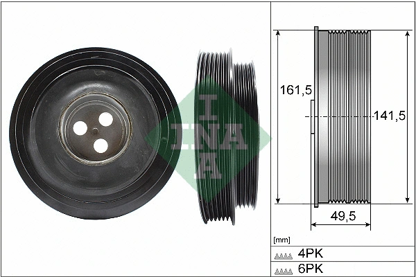 Rihmaratas, väntvõll Schaeffler INA 544 0166 10