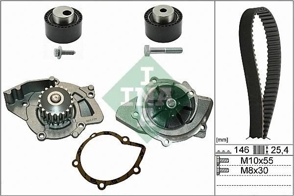 Veepump + hammasrihmakomplekt Schaeffler INA 530 0234 30