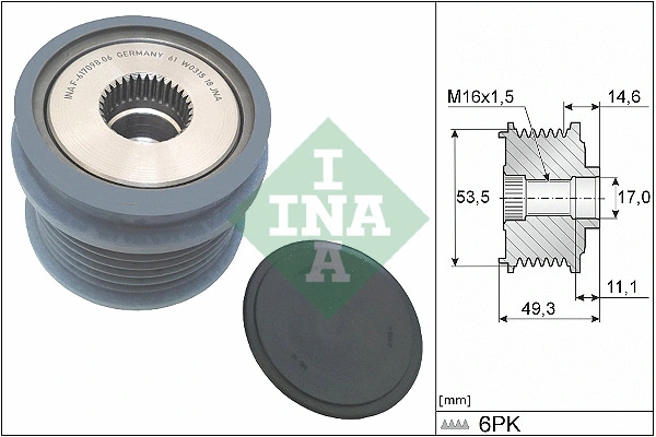 Generaatori vabakäik Schaeffler INA 535 0364 10