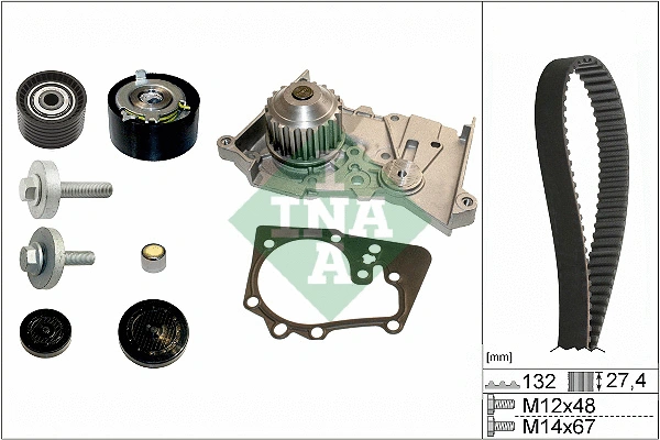 Veepump + hammasrihmakomplekt Schaeffler INA 530 0639 30