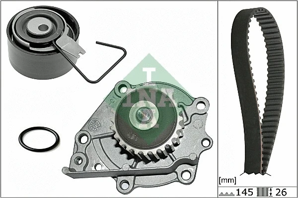 Veepump + hammasrihmakomplekt Schaeffler INA 530 0376 30
