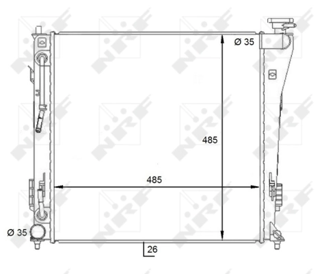 Radiaator, mootorijahutus NRF 59087