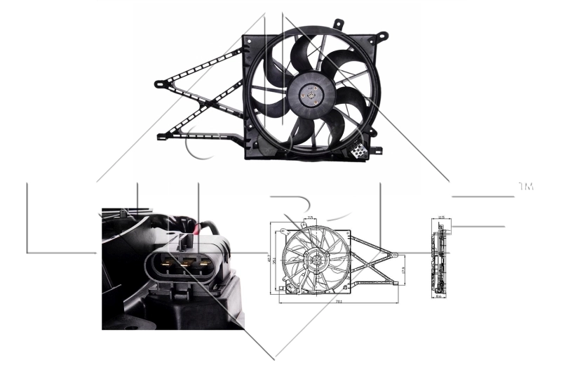 Ventilaator, mootorijahutus NRF 47015