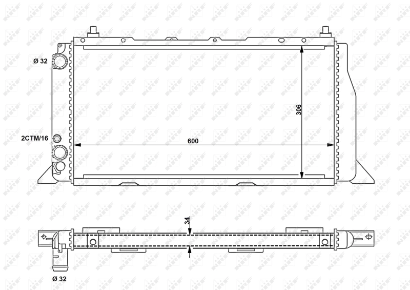 Radiaator, mootorijahutus NRF 54603