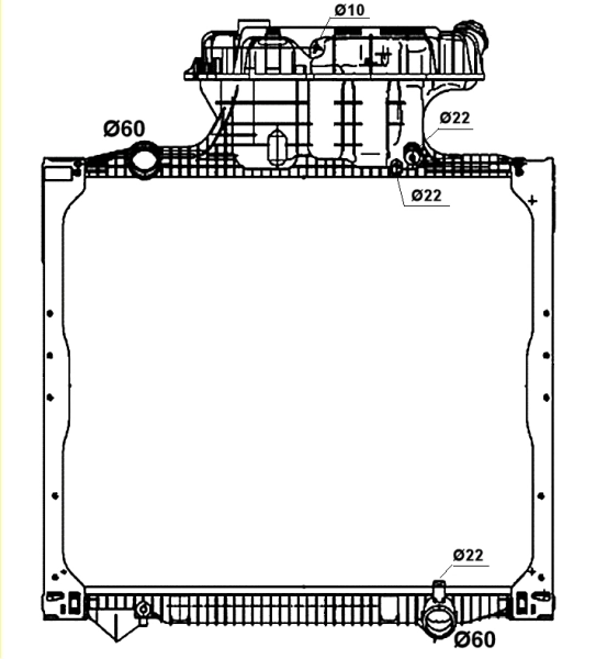 Radiaator, mootorijahutus NRF 58278