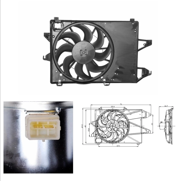 Ventilaator, mootorijahutus NRF 47002