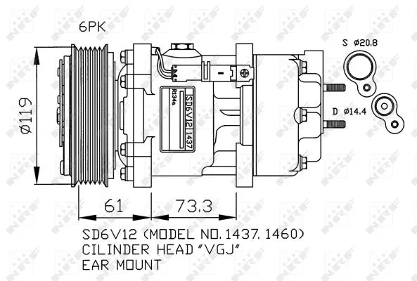 Kompressor, kliimaseade GENUINE NRF 32217G