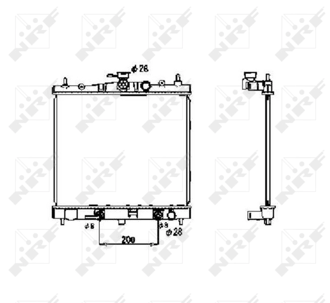 Radiaator, mootorijahutus NRF 53477