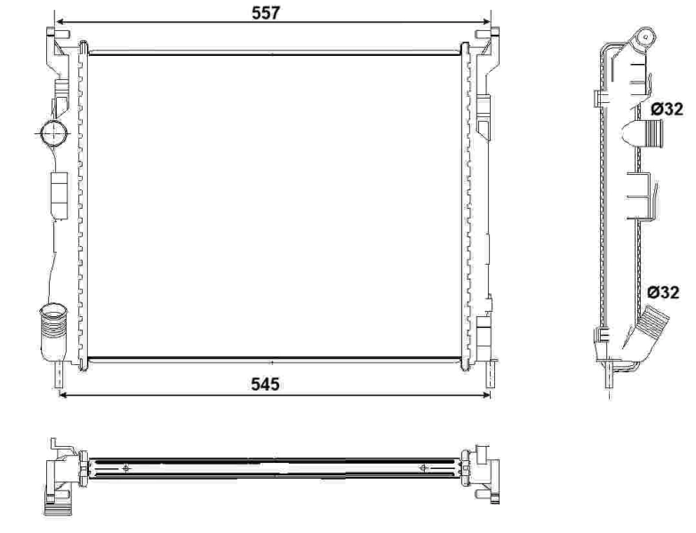 Radiaator, mootorijahutus NRF 53032