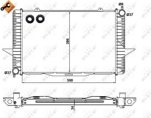 Radiaator, mootorijahutus NRF 58342